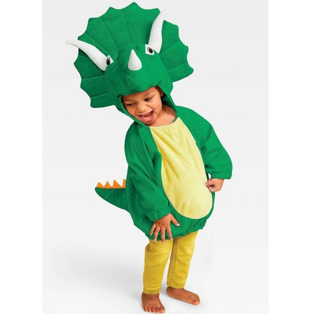 Baby HYDE and EEK! Triceratops Dinosaur Costume Hooded  Size 0/6 6/12 Months NWT